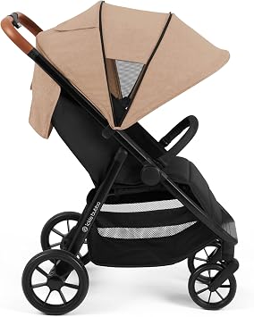 Ickle Bubba Stomp Stride Stroller Desert   Birth to 22kg, Lightweight Multi-Terrain Pushchair with EVA Wheels, Extra-Large Seat, UPF 50+ Extendable Hood & Raincover