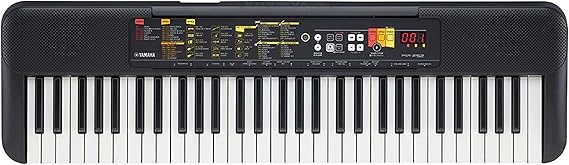 Yamaha PSR-F52 Digital Keyboard,Compact digital keyboard for beginners with 61 keys, 144 instrument voices and 158 accompaniment styles,black,920 mm × 266 mm × 73 mm