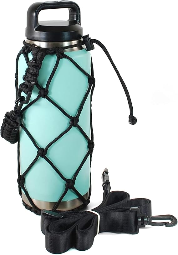 Gearproz HydroNet Carry Bag with Handle and Shoulder Strap for YETI Rambler Bottles and Camelbak Water Bottles, Tumbler Accessories for Men Women Hiking Camping Travelling
