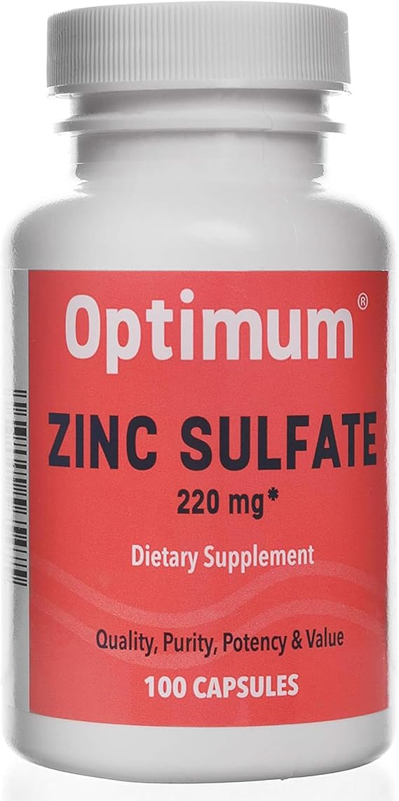 Zinc Sulfate 220 mg 100 Count Capsules
