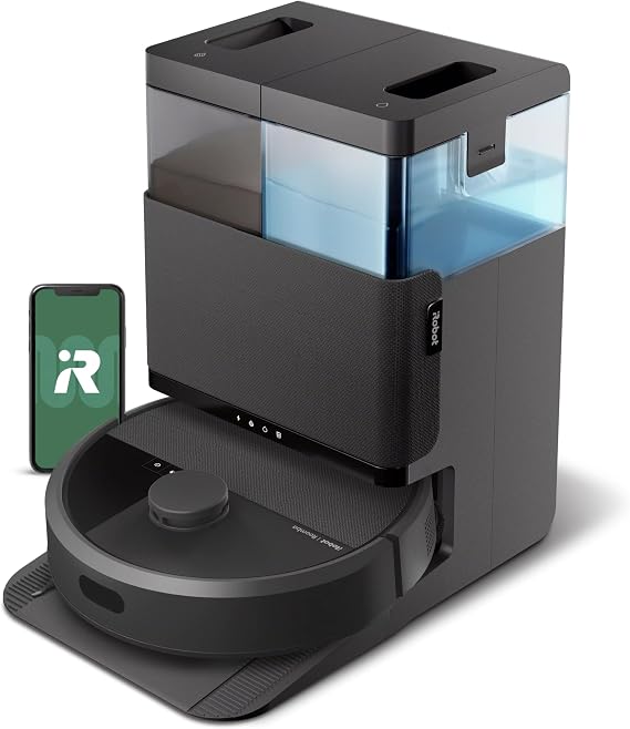 iRobot Roomba Plus 4020 2in1 Vacuum & Mop Robot with AutoWash Dock - Dual Spinning, Smart & Fast Mapping, Ideal for Pet Hair, Self-Empties 75 Days, Intense Suction, Pad Washing & Drying