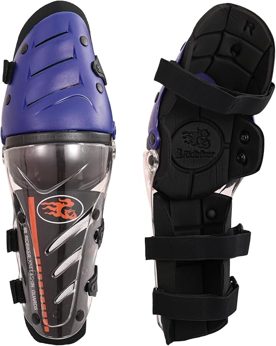 Motorcycle Knee Shin Guards, Crashproof Motocross Knee Pads Adult Dual Axis Pivoting Knee and Shin Thickened Impact Foam Protection for Racing