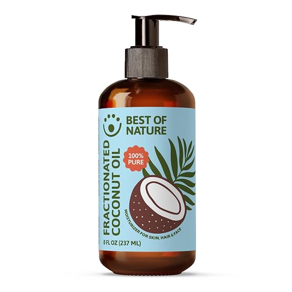 Best of Nature Fractionated Coconut Oil, MCT Massage & Carrier Oil, 8 fl oz