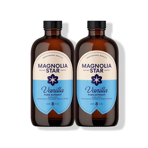 Magnolia Star Pure Vanilla Extract, Madagascar Bourbon Hand Selected, 2 Ct
