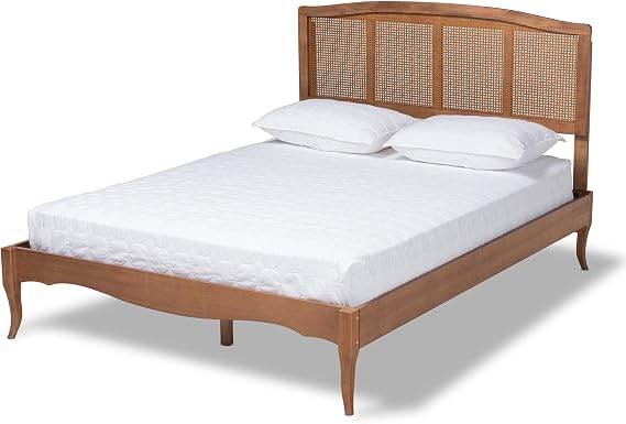 Baxton Studio Platform, King, Ash walnut