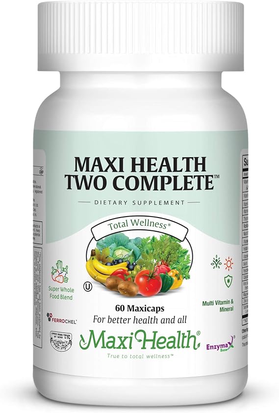 Maxi Health Daily Multivitamin for Men & Women (60 Capsules) | Kosher | Multivitamin for Women & Men | Vitamins & Minerals | Non-GMO Soy-Free | Doctor Formulated