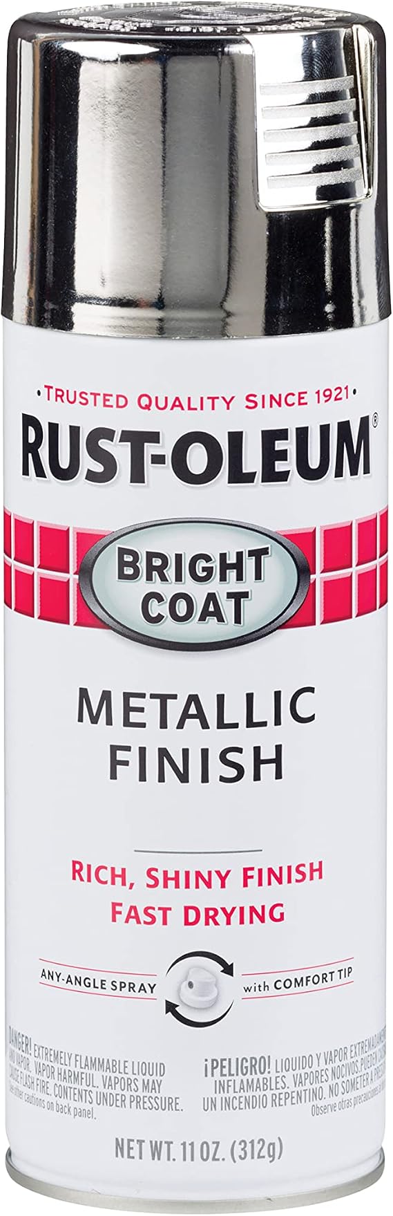 Rust-Oleum Stops Rust Bright Coat Metallic Spray Paint, Chrome