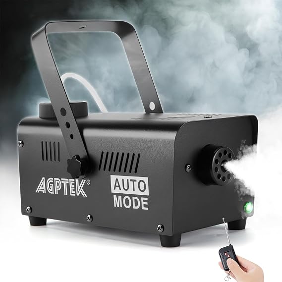 AGPTEK Fog Machine, 500W 2000CFM Smoke Machine, Auto Mode,Wireless Remote