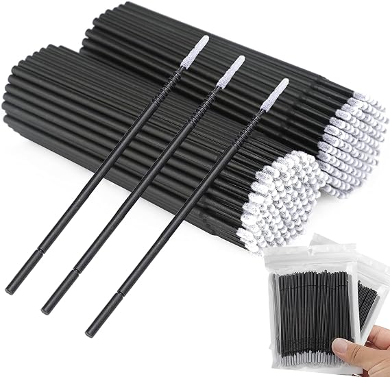 200-Piece Micro Applicator Brush Set for Eyelash Extensions and Crafting - Disposable with Long Tips