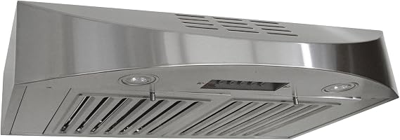 KOBE CHX3836SQBD-3 Brillia 36-inch Ductless Under Cabinet Range Hood, 3-Speed, 400 CFM, LED Lights, Baffle Filters, Stainless Steel
