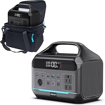 Portable Power Station 288Wh LiFePO4 Battery, 600W Power Bank with AC Outlet Fast Charging 8.4LB Lightweight Solar Generator with Multi-Port Output for Outdoor Camping, Travel, and Emergency Backup