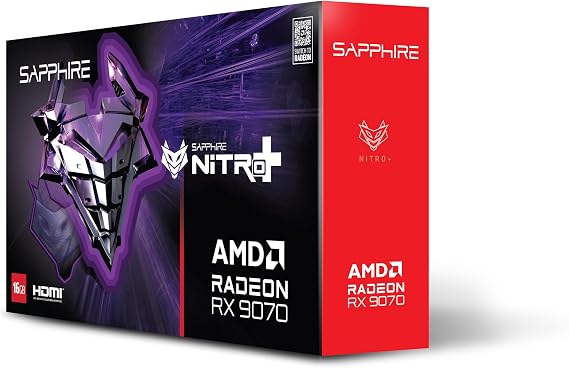 Sapphire Radeon RX9070 Nitro+ GAMING OC 16 GBGDDR6 2xHDMI 2xD graphics card 16.384 MB GDDR6