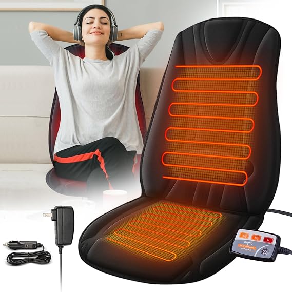 Heated Seat Cover with Expanded Heating Area, Warm Gift for Winter