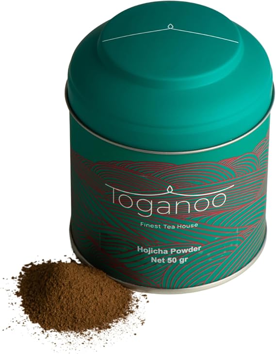 Toganoo Hojicha Powder - Premium Japon Kavrulmuş Yeşil Çay Tozu (50g) - Düşük Kafeinli, Vegan - Latte, Smoothie ve Tarifler İçin Uygun - Authentic Japanese Roasted Tea