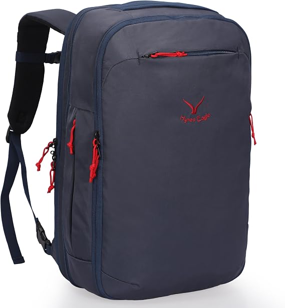 Hynes Eagle Travel Backpack TSA Personal Item Bag Flight Approved Dark Blue