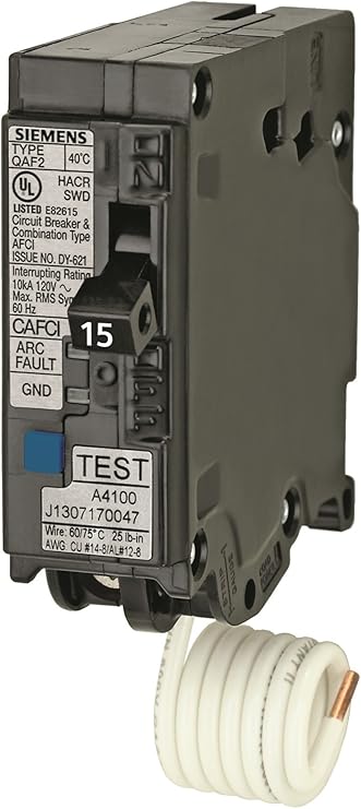 Siemens QA115AFCP 15-Amp Single Pole 120-volt Plug On Combination AFCI Breaker
