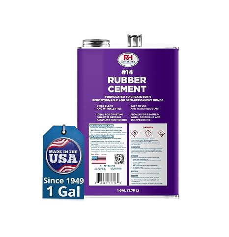 #14 Rubber Cement 1 Gal - Repositionable Rubber Glue for Crafts