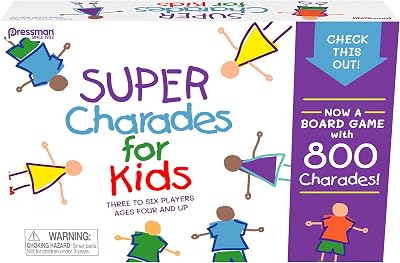 Super Charades for Kids Board Game - The No Reading Required Family Game by Pressman