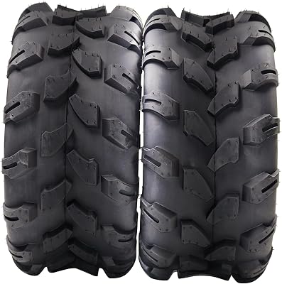 Towallmark Set of 2 ATV UTV Tires 4PR All Terrain 18x7-8 TL QD109 ATV UTV Trail Sand Mud Off-Road Tires, Tubeless