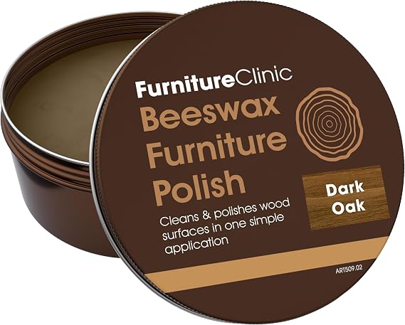 Furniture Clinic Beeswax Furniture Polish, Natural Wax, Dark Oak