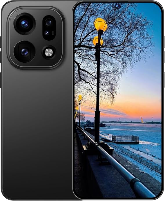 WWT OO X9 Unlocked Cell Phone,12+512 5G Unlocked Phone, Built in Pen Android 15 Battery 7000mAh 6.99" HD Screen Smartphone, Dual SIM/Face ID/Fingerprint Lock/GPS (Black)