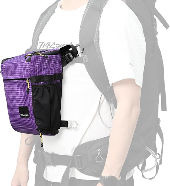 HIKEMAN Shoulder Bag Case for Camera - Outdoor Waterproof Shockproof Camera Bag,Detachable Strap for Daily Use,Travel,Cycling Climbing(Purple)