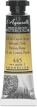 Sennelier French Artists' Watercolor, 10ml, Brown Pink S1