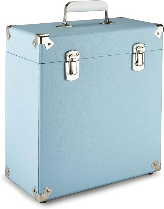 GPO Portable Retro Style Carry Case for LPs, Albums and 12Inch Vinyl Records (Holds 30 Albums)