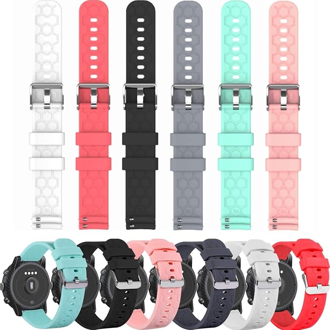Bands Compatible with Veryfitpro ID205,ID205L,ID205S,ID205U, ID205,ID216/ Yamay SW023,SW021,SW020/ Umidigi UFit,Uwatch GT,Uwatch 3 Fitness Watch Replacement Colourful Silicone Quick Release Bands