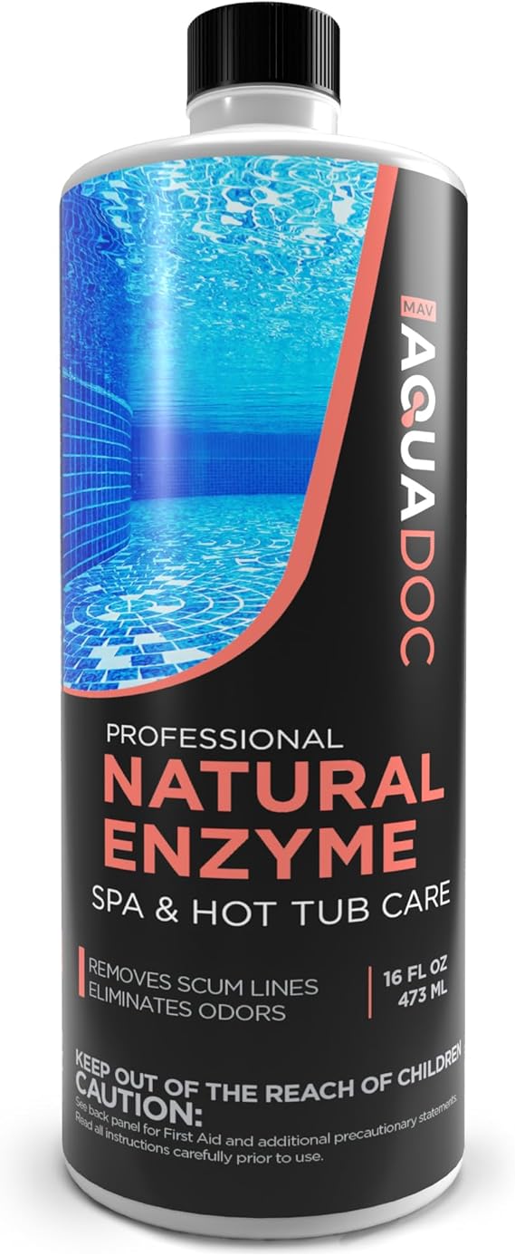 AquaDoc Spa Enzyme Water Treatment - Natural Hot Tub Enzyme Cleaner, 16 oz