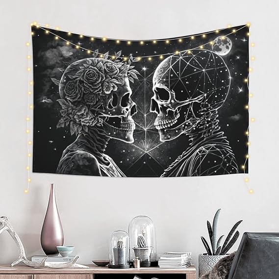 Baxozud Skeleton Love Tapestry Home decoration,Tapestry Psychedelic Tapestry Wall hanging Bedding Tapestry