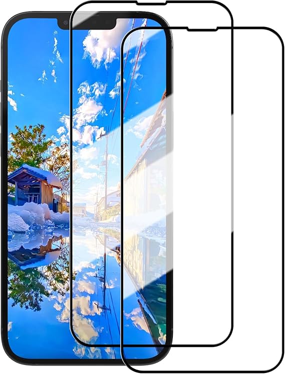 [2 Pack Screen Protector for Samsung Galaxy S24 Ultra Tempered Glass Protective Film 9H Hardness High Transparency Anti-Shatter Anti-Bubble Anti-fingerprint, Black Border