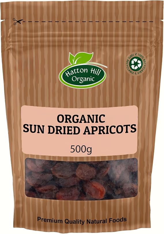Organic Sun Dried Whole Apricots 500g by Hatton Hill Organic
