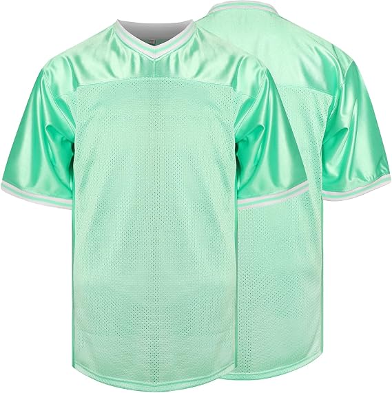 JKNAKN Blank Football Jerseys Mesh Athletic Football Shirt Practice Sports Uniform Black White Jersey