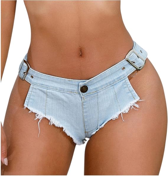 Sexy Women's Low Rise Stretch Mini Denim Shorts Hot Pants Beach Party Clubwear Fashion Y2K Casual Jean Shorts