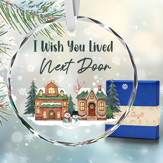 Wazzio Friend Gifts for Women Friendship, Bestie Gifts for Women, Long Distance Friends, BFF, Best Friends Ornaments, Friendship Christmas Ornament 2026, Christmas Decoration Gift