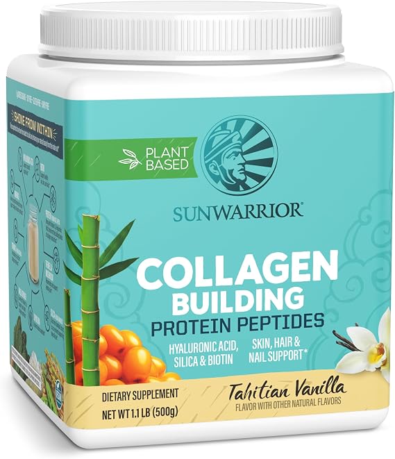 Sunwarrior Vegan Collagen Protein Powder, Vanilla, 20 Servings