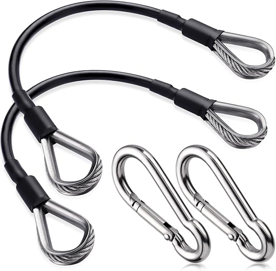TOBWOLF 2PCS Gym Extension Cable, 10/20/39in Cable Machine Attachment