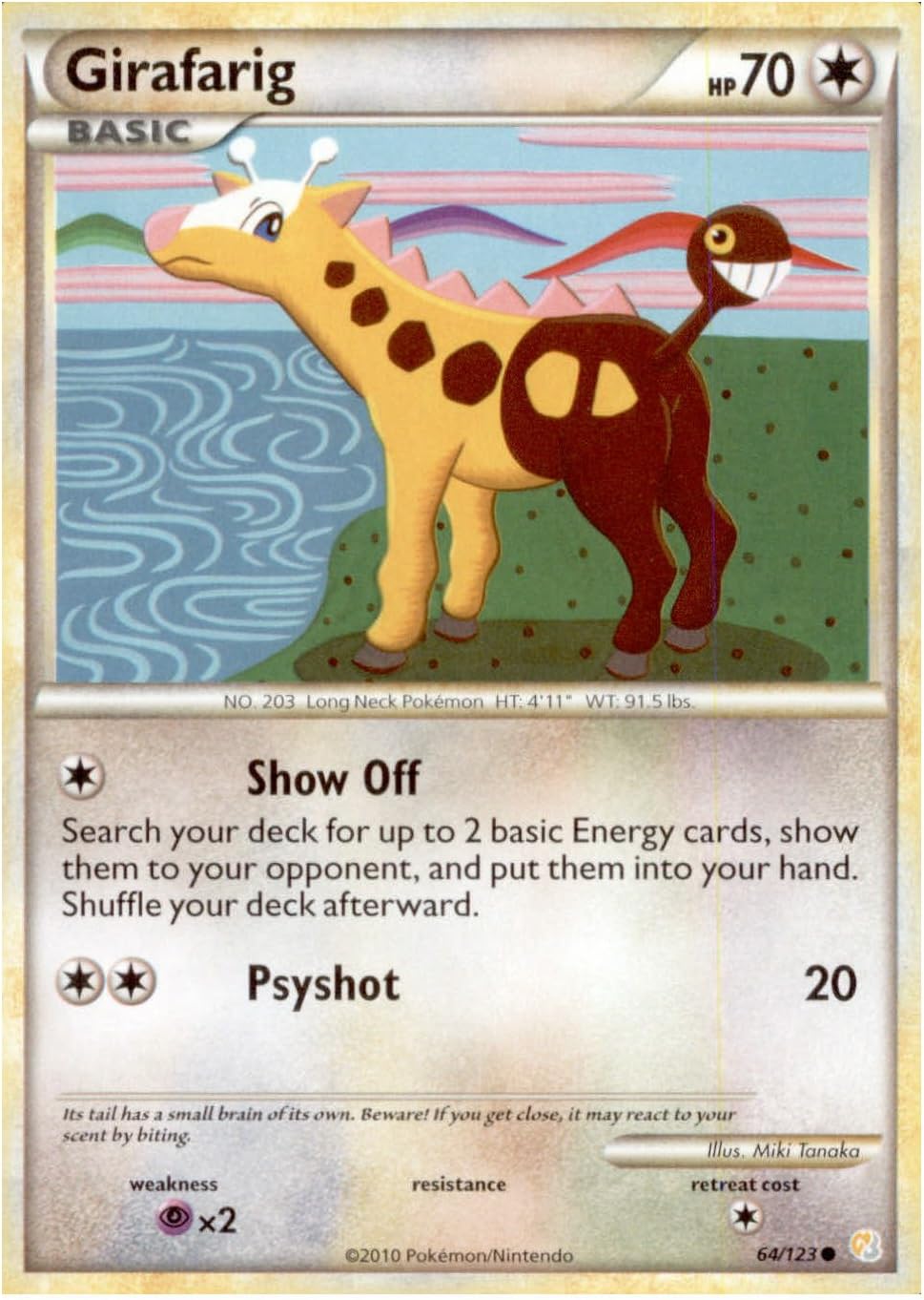Pokemon - Girafarig 64123 - HeartGold SoulSilver