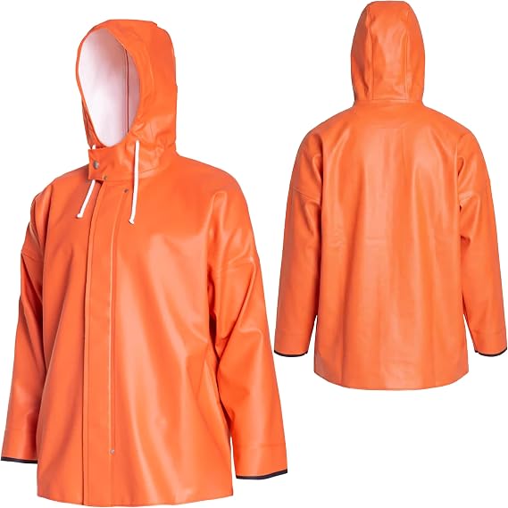 Men's Commercial Fishing PVC Jacket, Heavy Duty Waterproof