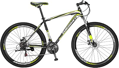 EUROBIKE 27.5 Inch Mountain Bike,21 Speed Mens and Womens Mountain Bicycle,Disc Brake Commute Bike,Front Suspension 27.5 MTB Bicycle