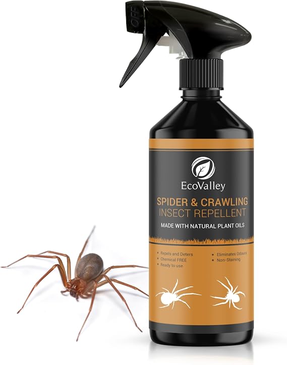 EcoValley Natural Humane Spider Repellent Spray Pet Safe Spider Stopper for Home or Garden 500ml