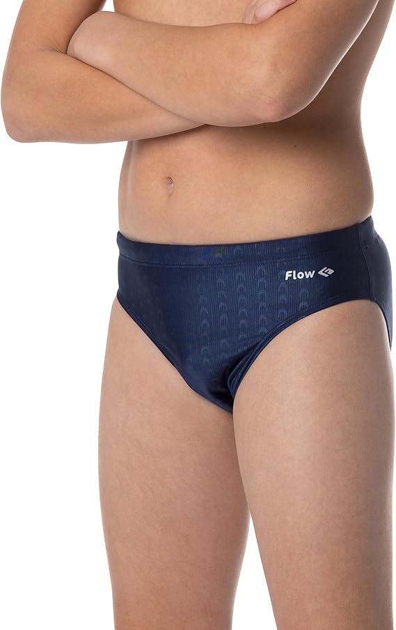 Flow Accelerate Swim Briefs Boys Brief Style Swimsuit Size 21 to 32 in Black, Navy, and Blue