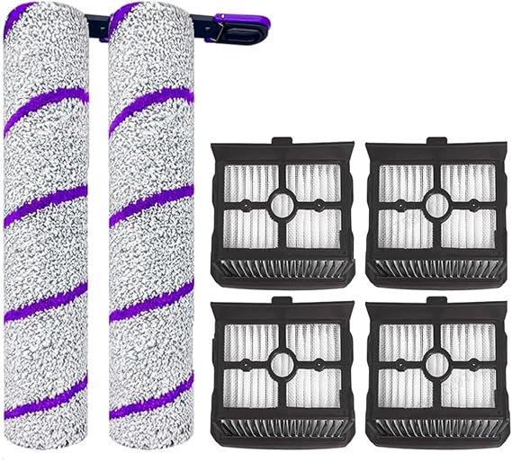 Vacuum Mop Accessories Roller Brush Hepa Filter Replacement Parts,Compatible for Narwal, S20 Pro, Compatible for Rowenta, X-Clean 10(Set 4)