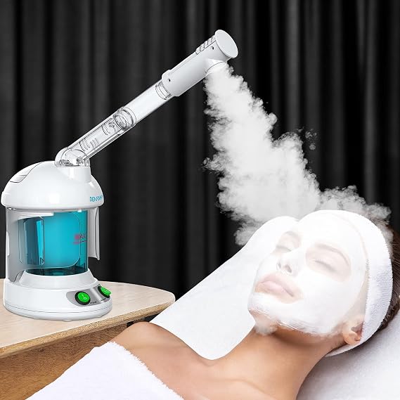 DENFANY Facial Steamer with Ozone Extendable 360 Arm - for Home or Salon