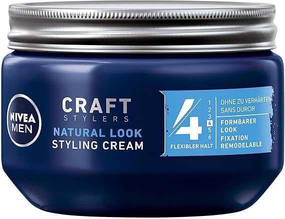 NIVEA MEN Styling Cream Pack of 1 (1 x 150 ml), Hair Cream for Malleable Hold without Hardening, Flexible Hair Gel for a Natural Look