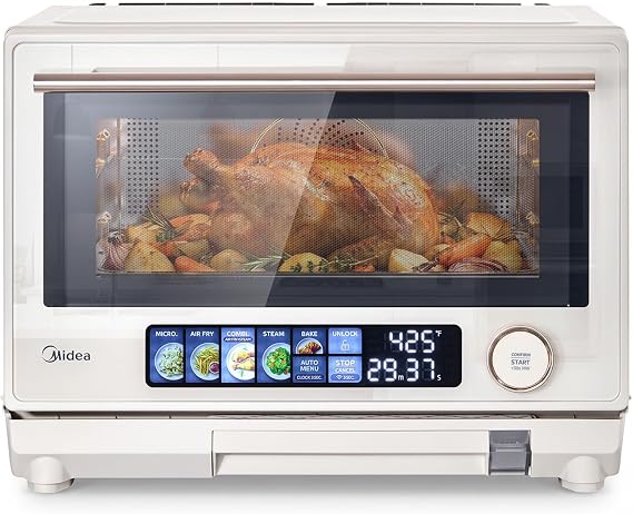 Midea 4-in-1 Micro Steam Oven, App Control, 0.9 Cu.Ft for RV/Small Kitchen
