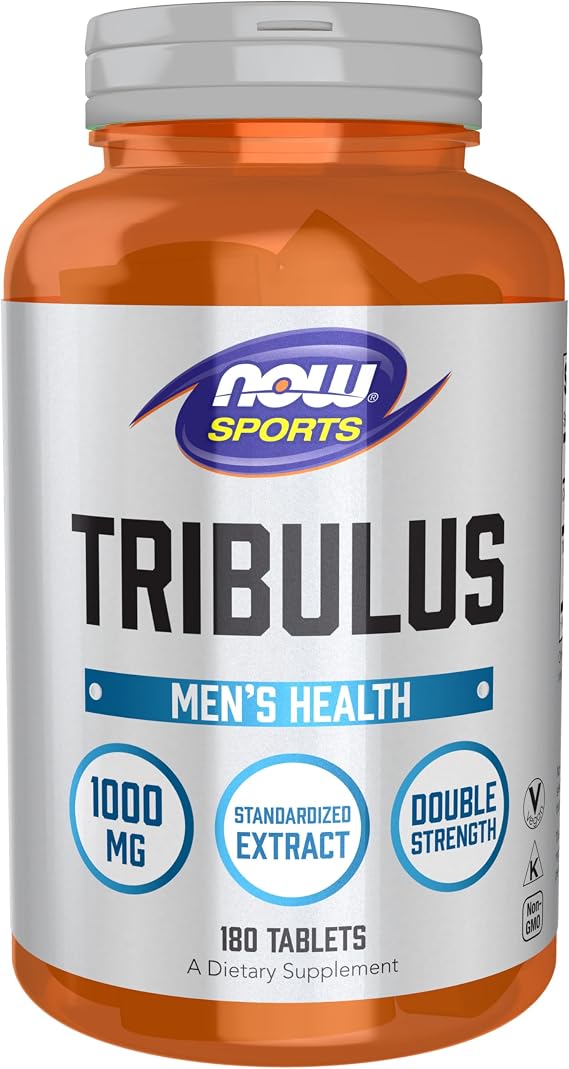 NOW Foods Sports Nutrition, Tribulus (Tribulus terrestris) 1,000 mg, Double Strength, Men's Health, 180 Tablets