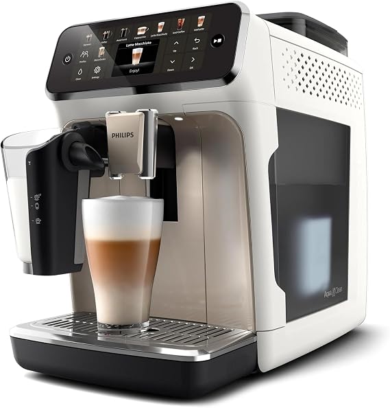 Philips 5500 Serisi LatteGo Tam Otomatik Espresso Makinesi, 20 Sıcak ve Soğuk İçecek, Renkli Dokunmatik Ekran, SilentBrew Teknolojisi (EP5543/90)