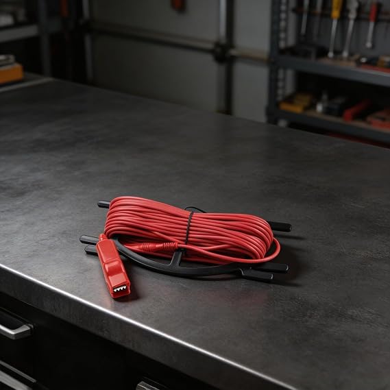Digital Earth Resistance Tester Leads Set Featuring Color-Coded Wires and Steel Auxiliary Rods for Field Use